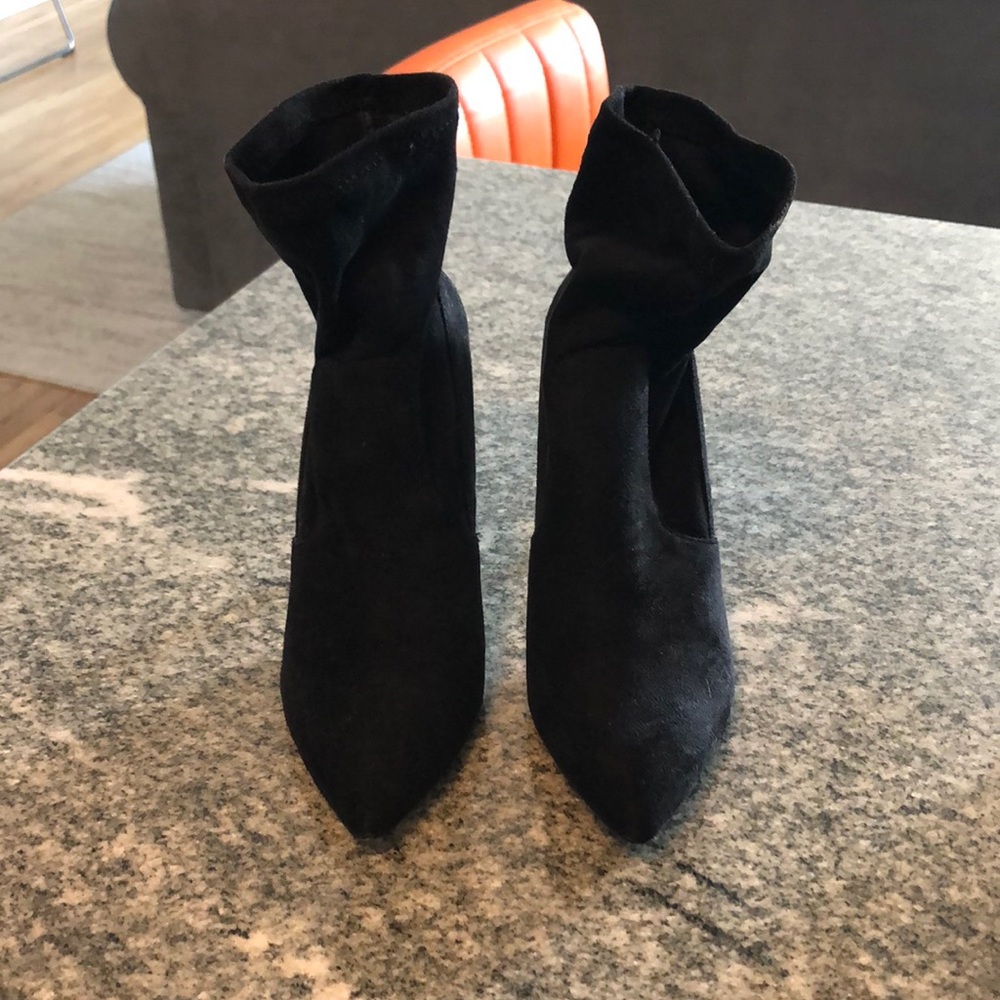 Women’s black heel booties